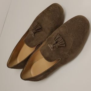 J. Crew Brown Suede Tassel Loafers